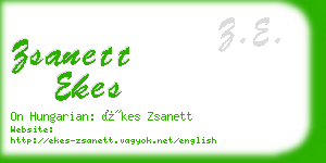 zsanett ekes business card